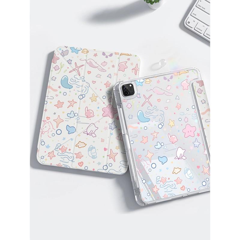 Acrylic Flip Cover Case IPad 10.2 Inch 7th 8th 9th Gen 10 11 Air 5 6 With Stand Magnetic Sleep Wake Anti-Scratch