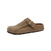 Fashion 2025 Shoes Female Closed Toe Women's Slippers Outdoor Casual Slippers Women Buckle Round Toe Platform Flat with Warm Shoes Women