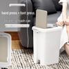 Large Foot-Operated Trash Can with Lid for Living Room