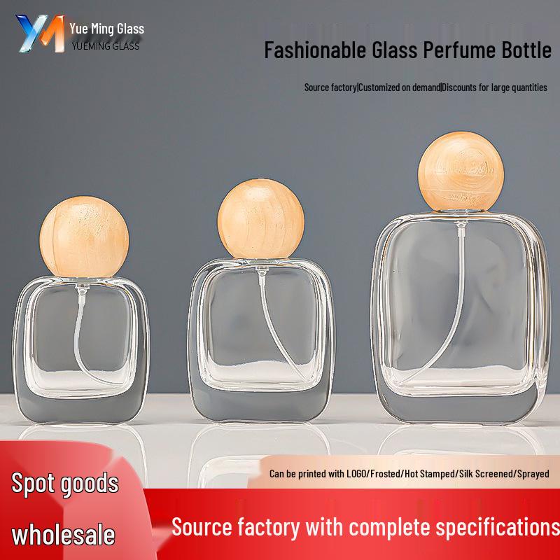 30ml Square Glass Perfume Bottle with Spherical Cap for Fine Mist 30ml Bare Bottle