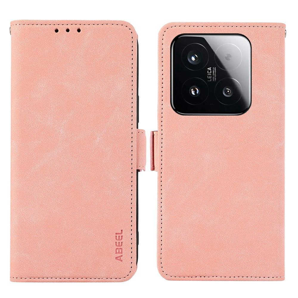 ABEEL For Xiaomi 15T Case PU Leather Folio Stand View RFID Blocking Phone Cover