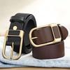 Single Men's Leather Alloy Buckle Belt, Fashionable, Casual, Simple, Personalized, Business Retro, Classic, Versatile and Trendy