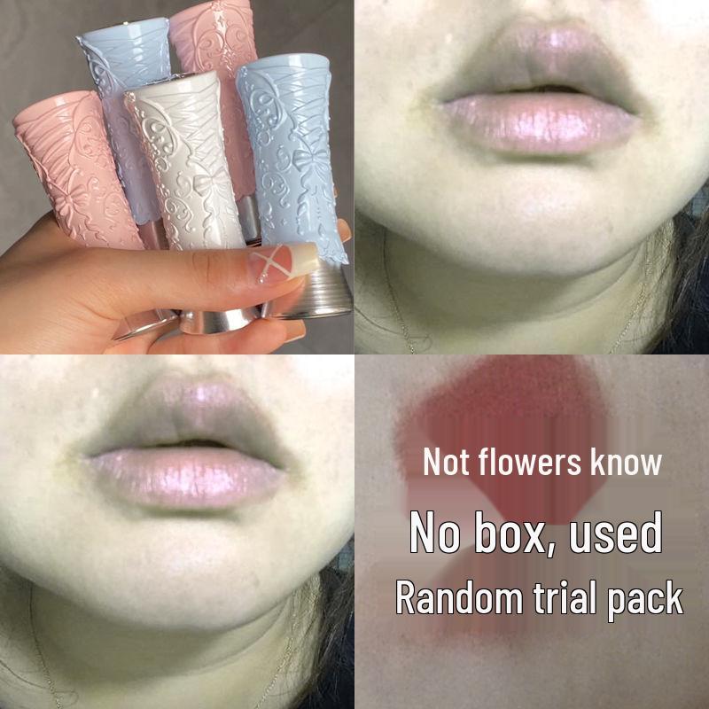 Flower Knows Swan Ballet Lip Glaze: Mirror Finish, Non-Transfer, Watery Light, Nude Lipstick for Women.