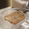 Rectangular Snack Serving Plate Rhomboid Pattern Tea Tray Durable Kitchen Storage Tray  Living Room