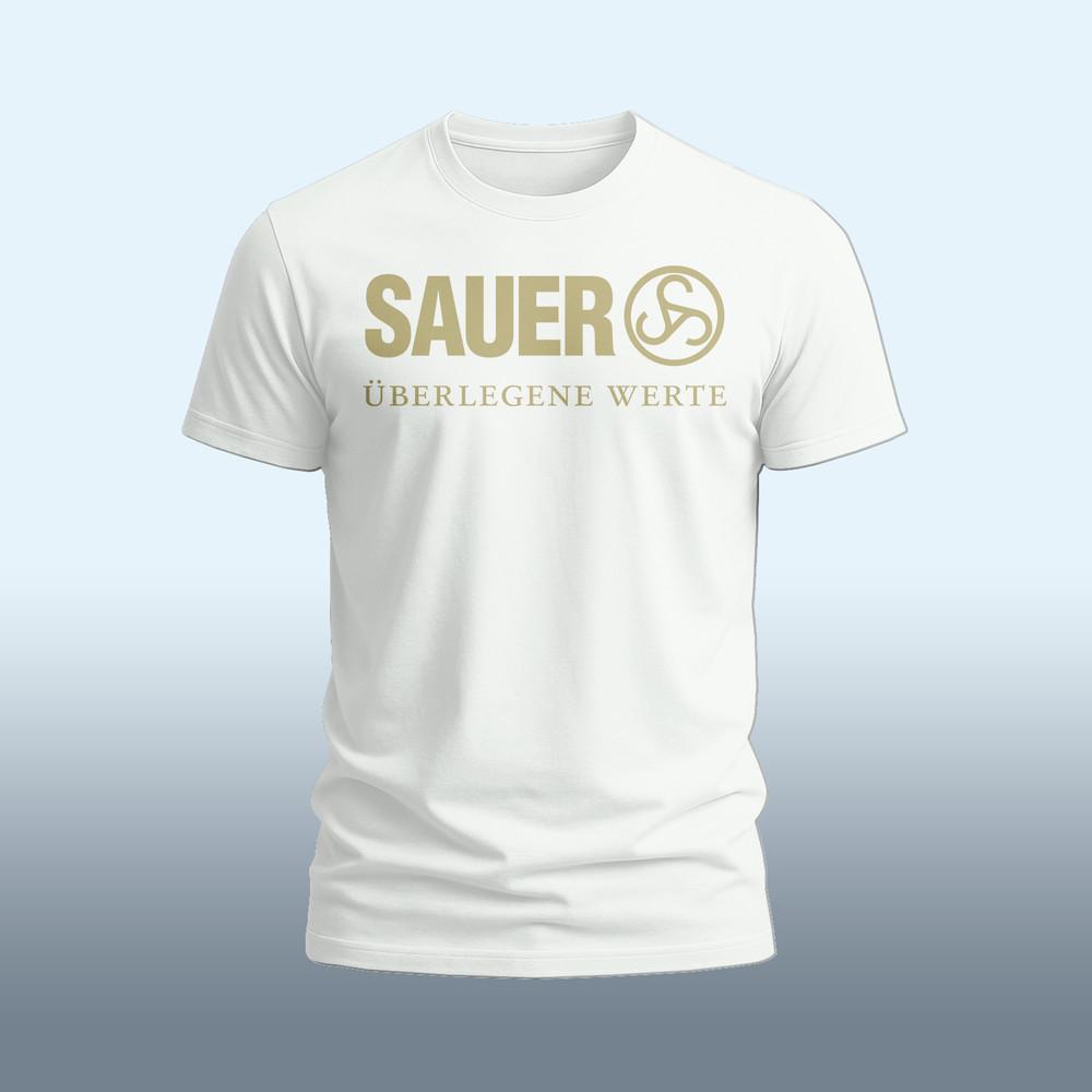 

Sauer & Sohn logo funny T-Shirt Size S-5XL Made in USA Unisex T-Shirt XXXXL