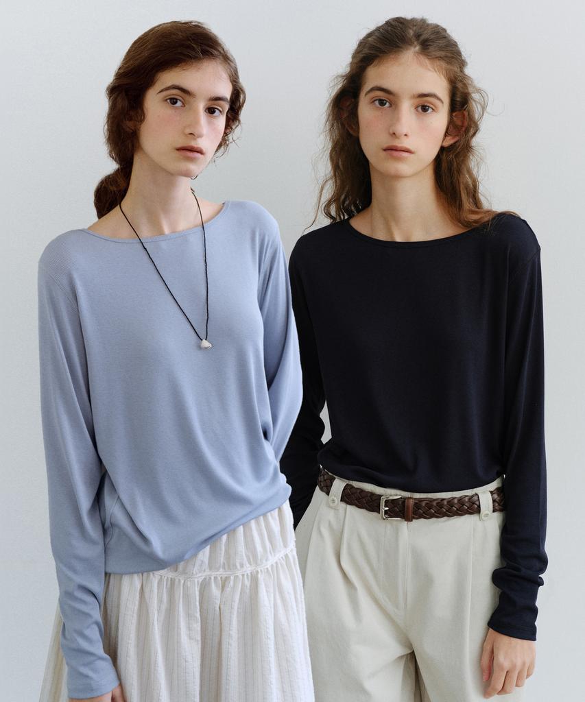 Yulago Ribbed Boatneck T-Shirt