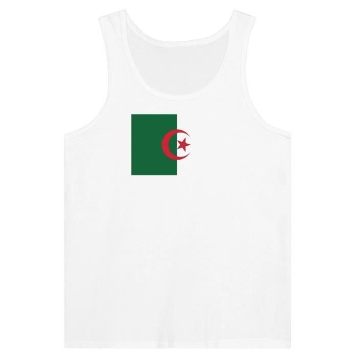Débardeur - Algérie - Blanc - 100% cotone - Coupe ajustée - Mixte