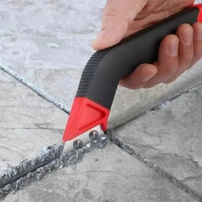 Winkel-Design Fliesenfugenentferner Kunststoffgriff Trockenbetonfugenrechen Schaber Bruchteil-Splitter Keramikfliesen-Reinigungswerkzeug