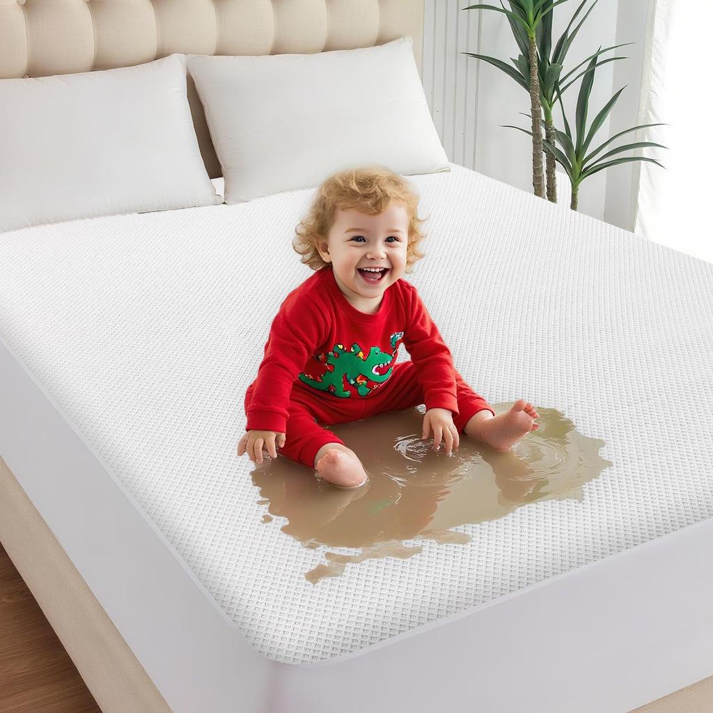 Waterproof Quilted Incontinence Mattress Cover with Anti-Mite Protection