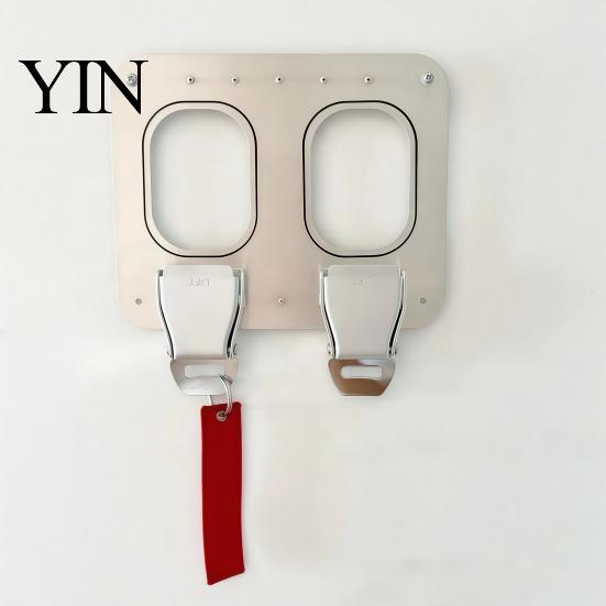 Schlüsselorganizer im Industriestil Wandmontierter Haken mit Flugzeug-Sicherheitsgurtschnallen-Design für den Eingangsbereich, Minimalistisches abnehmbares Legierungshaltergestell