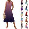Women's Fashion Casual Gradient Print Dress