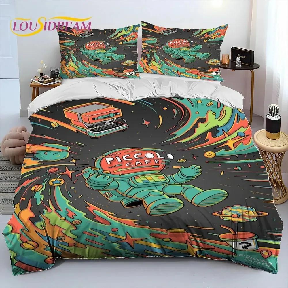 Comforter Astronaut Space Cartoon Comforter Bedding Set Bed Set King Queen Size Bedding Set For Child