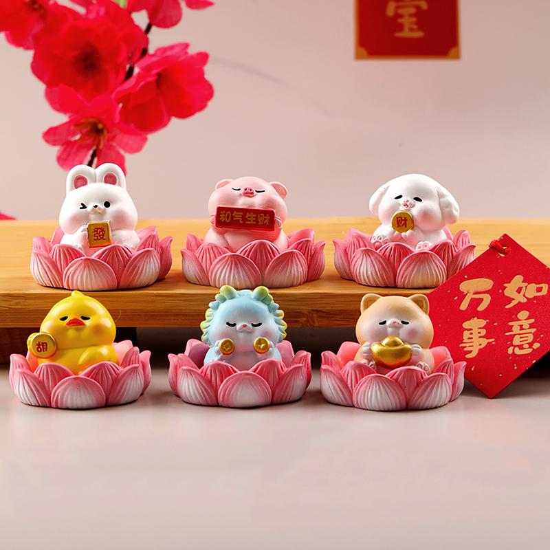 Mini Cute Animals Figurine Animal Model Moss Micro Landscape Home Decor Miniature Fairy Garden Decoration Accessories