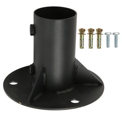 Chain Link Fence Pole Floor Flange Base Flange Heavy Solid Fence Post Concrete Mount for Holding