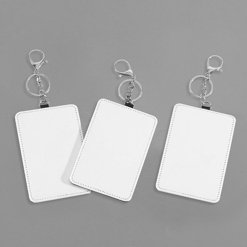 PU Leather ID Card Holder - Single-Sided Printable with Heat Transfer Image and Logo