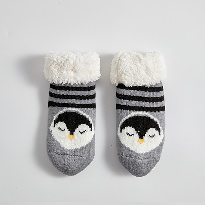 

Детские нескользящие толстые носки махровые теплые зимние милые рождественские носки L(3-6Year)