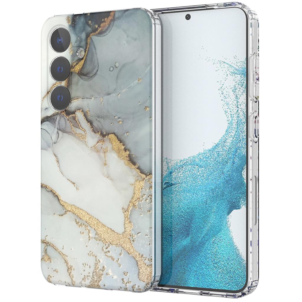 For Samsung Galaxy S24 Phone Case GW18 PC+TPU Back Cover IMD Marble Pattern