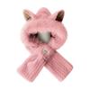 Winter little fox ears plush hat women's scarf integrated warm one piece plush thickened scarf cold two