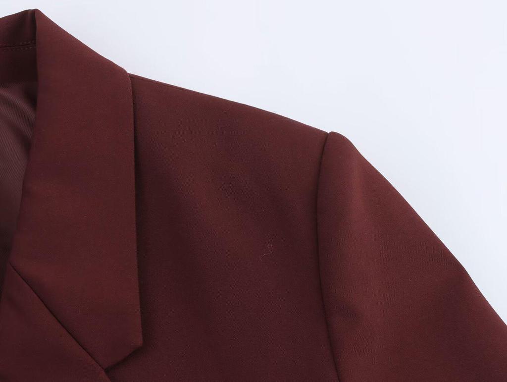 Spring 2025 Women's European & American Style Double-Breasted Loose Blazer Jacket