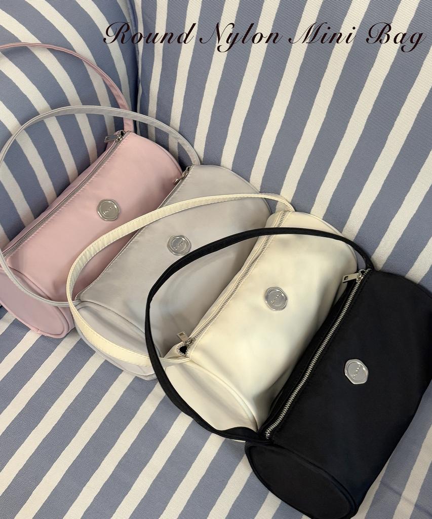 Iroco Round Nylon Mini Bag_White