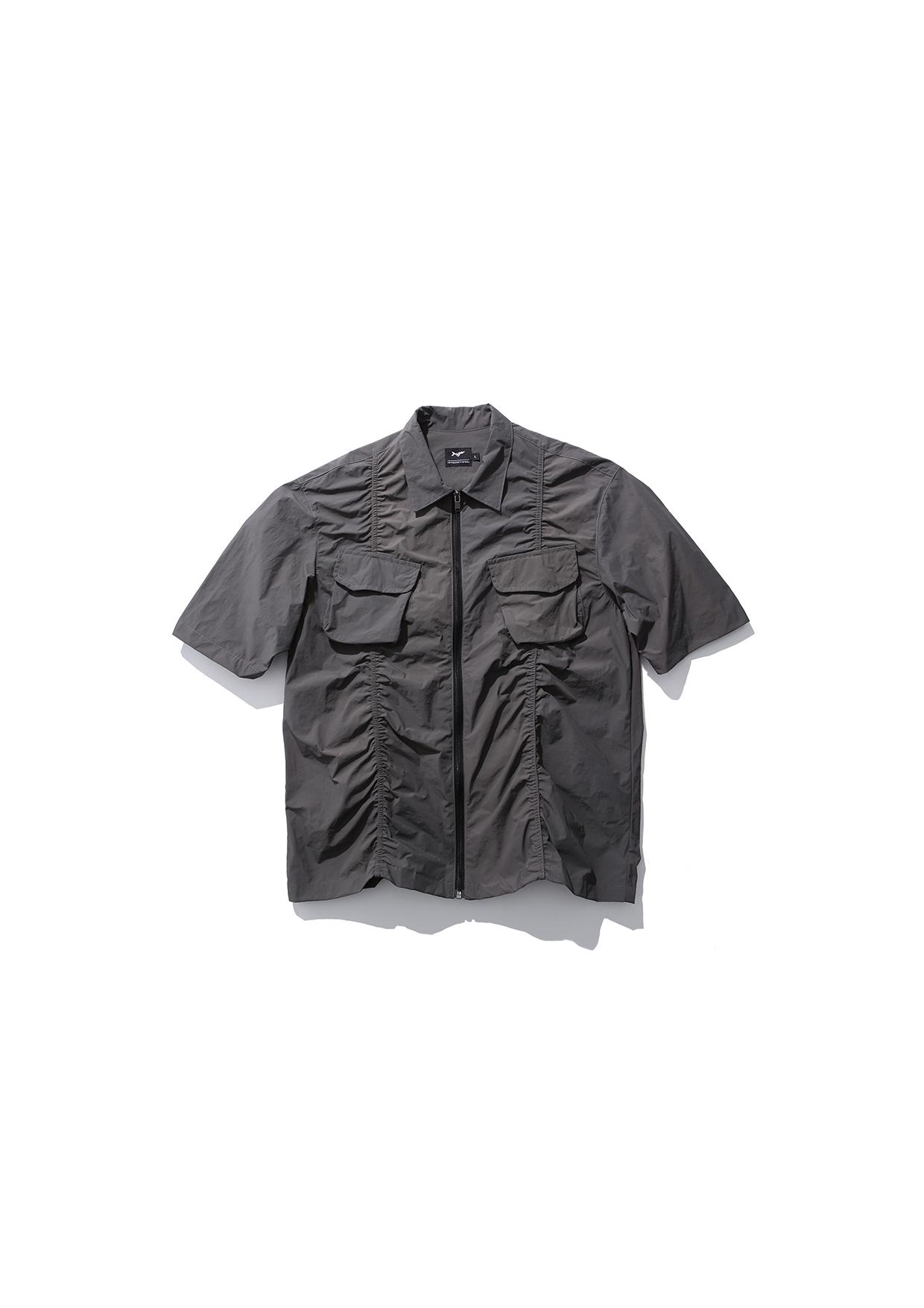 Isapi Nylon Half Shirt Charcoal Dark Gray/M