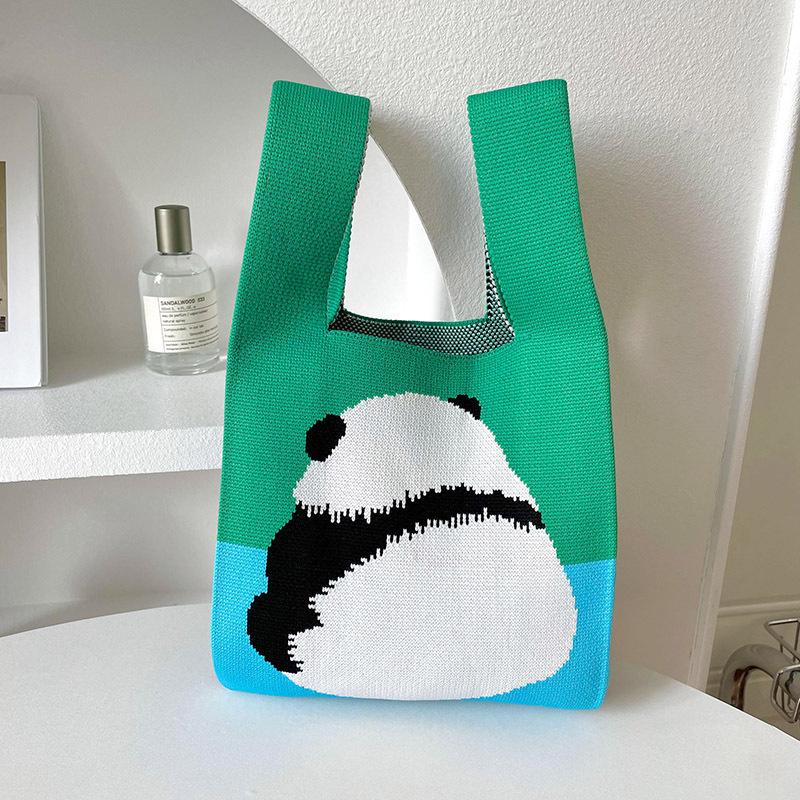 Knitted bag Girls vest bag Small square bag New knitted bag Hand bag Knitted bag Oblique span