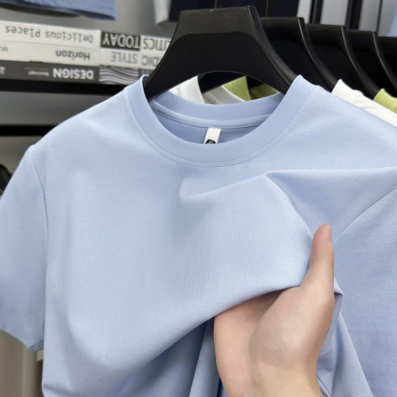 Rundhals Herren Kurzarm Oberteil T-Shirt Lässig