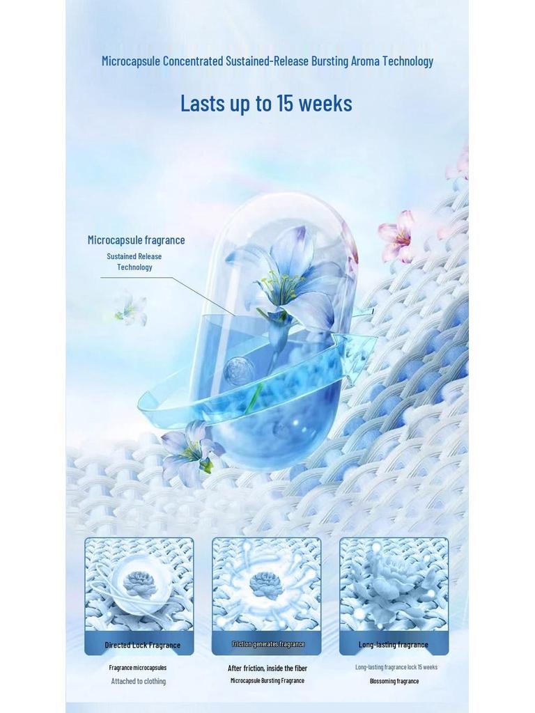 Jieti Long-Lasting Antibacterial Fragrance Beads, 800g Laundry Softener for Home.