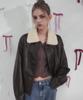 Vivacious Cafe Mocha Aviator Jacket Brown