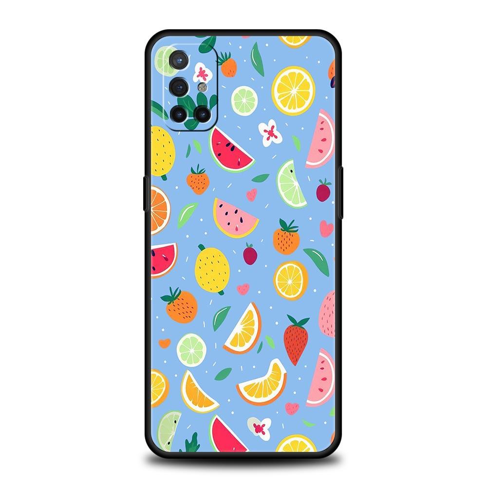 Fruit Juice Flower Pattern Phone Case For OnePlus 13 12 11 10 9 8 7T Pro 13R 12R 10R 9RT 8T Nord N200 2T CE 2 3 5G Lite Cover