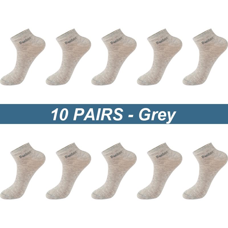 10 Paare/los Männer Bambus Faser Socken Kurze Casual Atmungsaktive Anti-Bakterielle Mann Ankle Socken Hohe Qualität Neue Schwarz Busines