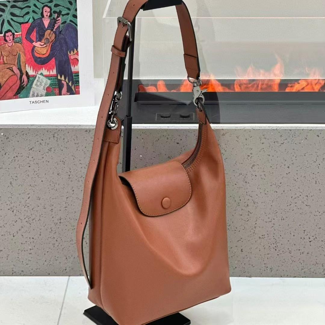 

Women s Glutinous Soft Leather Hobo Crossbody Bag - Single Shoulder Vertical Style светло-коричневого