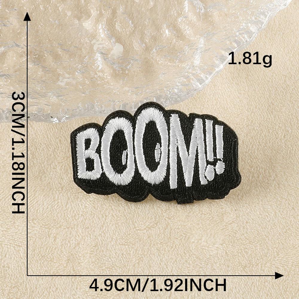 Letter Flower Self-adhesive Embroidery Badge Patches for DIY T-shirt Jeans Backpack Clothing Appliques Decor Sticker