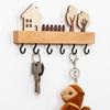 Wall Mounted Key Hook Rack 6 Hooks Sundries Storage Hook  For Kitchen Bathroom Bedroom