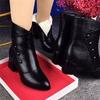 Brand Women Boots Chunky Chelsea High Boots Women 2024 New High Heels Shoes Designer Sexy Women Ankle Boots Big Size Botas Mujer
