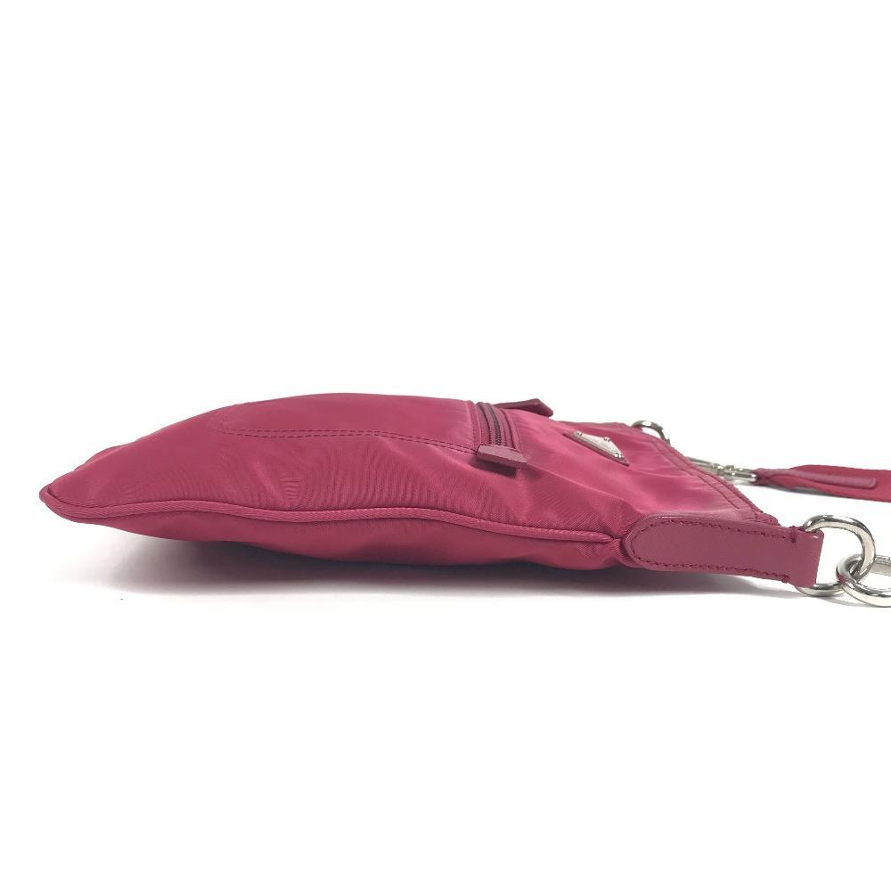 Prada Triangle Logo Triangle Logo Plate Crossbody Bag Shoulder Bag Nylon Pink