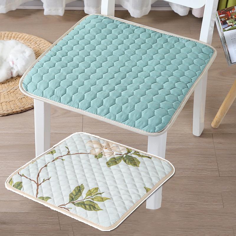 45x45cm Square Chair Cushion Anti-Slip Soft Pad Cotton Flower Printed Seat Protective Mats Portable Office Home Decoration