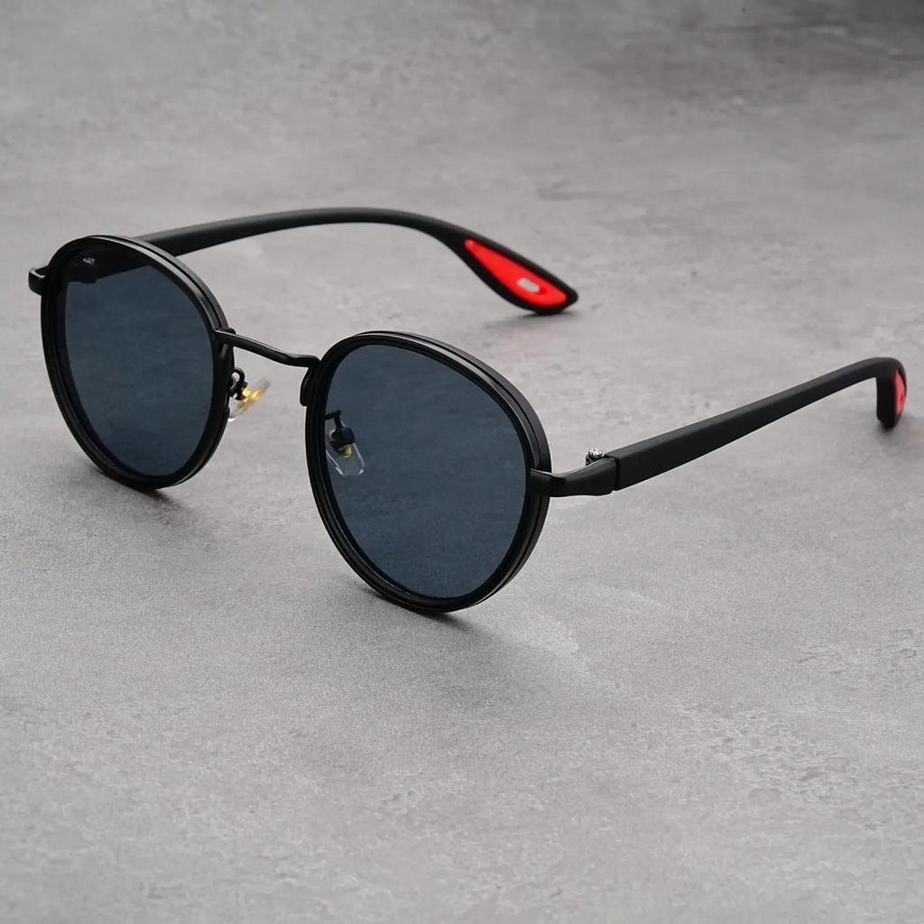 Vintage Designer Outdoor Sunglasses Men Round Fashion Plastic High Quality Sun Glasses Man Outdoor UV Protection Glasses Woman