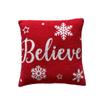 Red Throw Pillowcover INS Style Cushion Cover Soft Christmas Plush Pillowcase  Sofa/Bed