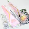 50pcs New Transparent Single Rose Sleeves DIY Waterproof Flower Wrapping Packa Love Heart Flower Packaging Bag