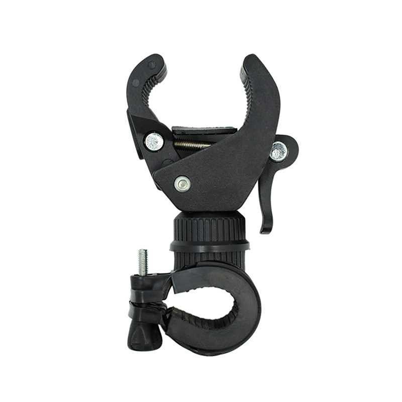360 Degree Rotatable Bike Light Bracket MTB Road Bike LED Flashlight Mount Holder Universal Flashlight Holder Front Light Clip чёрный