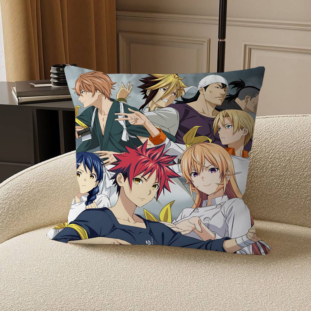Anime F-Food Wars Shokugeki No Soma Pillow Cushion Cover Pillowcase Living Room Sofa Home Decor Customized