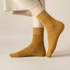 5 Stück/10 Stück Herbst- und Winter-Baumwollsocken für Damen, einfarbig, verdicktes Fleece, warme Frottee-Socken