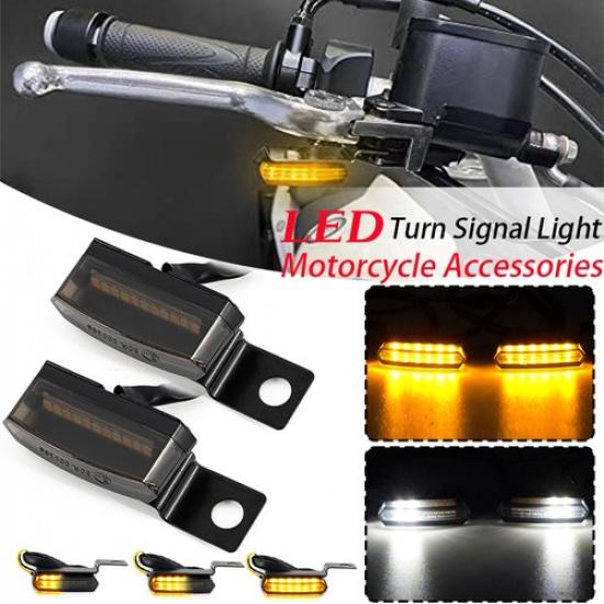 Motorcycle LED Turn Signal Blinker Handlebar Light Fits For Harley Davidson 2PC
