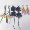 Hanger Pu Flower Keychain Purple Bag Charm Lovely Pu Leather Flower Pendant  Women