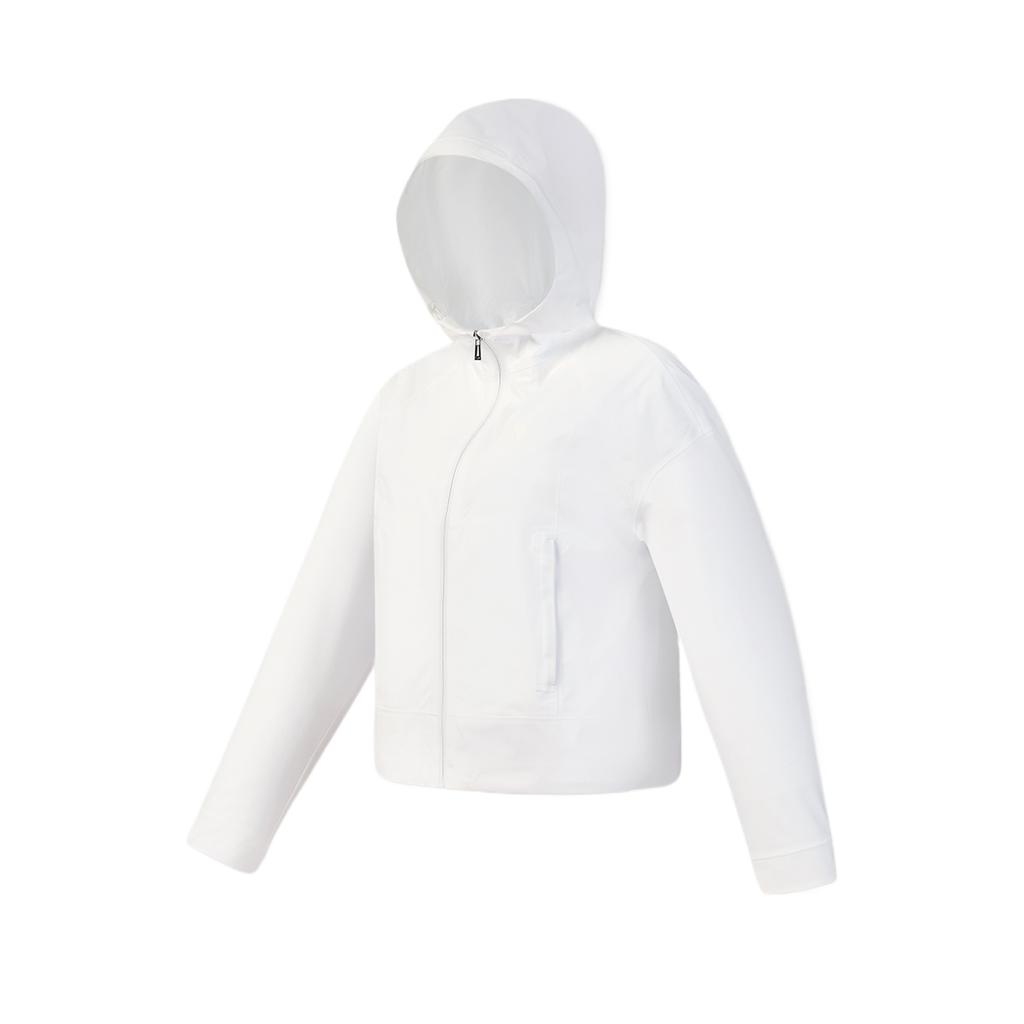 Fila Solid Color Hooded Long Sleeve Woven Jacket Women jackets A11W621714F-WT