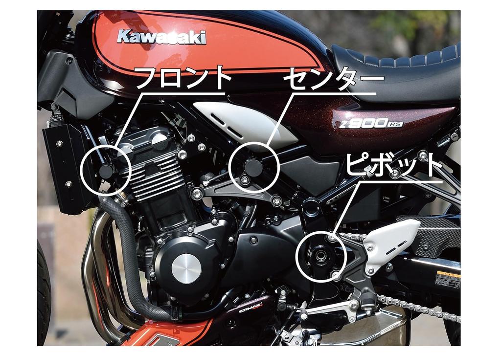 POSH FAITH Motorcycle Frame Center Cap for Z900RS/CAFE (2018-2024), Black, 132375-06