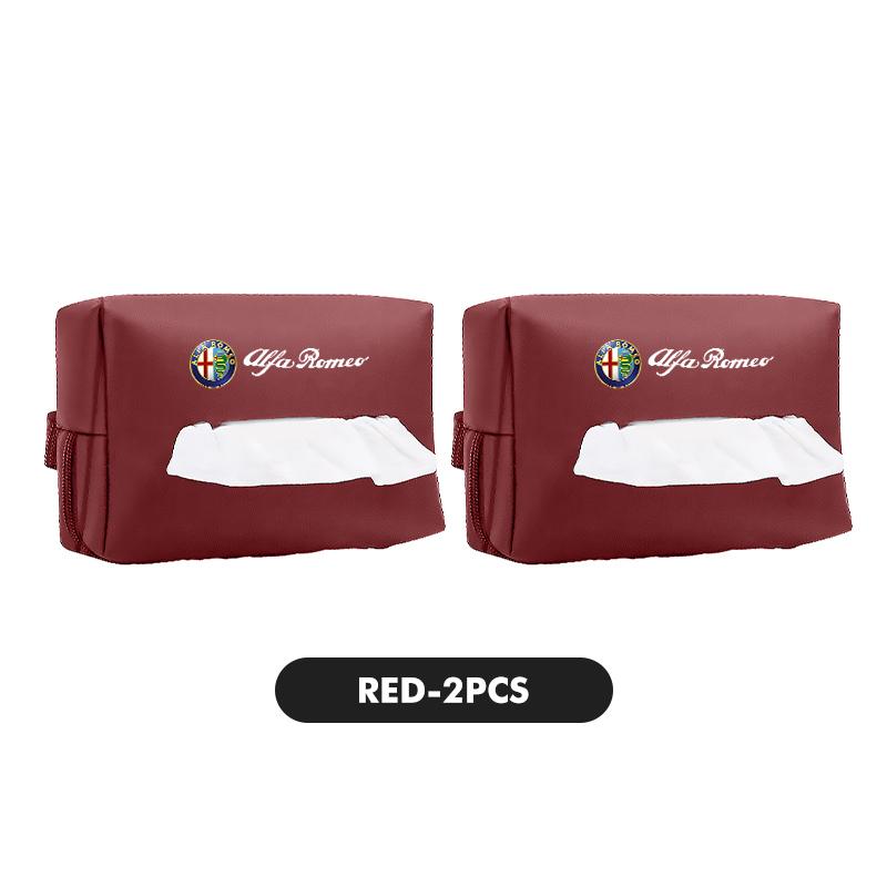 phngj8 Car Logo Center Console Armrest Tissue Box Seat Back Hanging Paper Boxs For Alfa Romeo 159 Giulietta 156 147 Giulia Mito GT