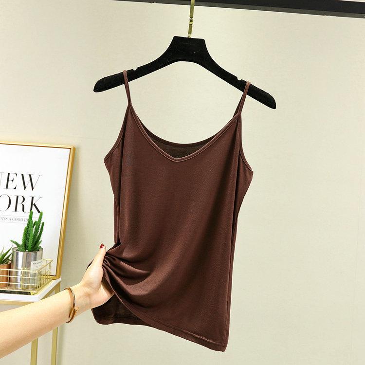Women's V-Neck Modal Cotton Plus Size Loose Camisole Vest - 2021 Spring/Summer Collection