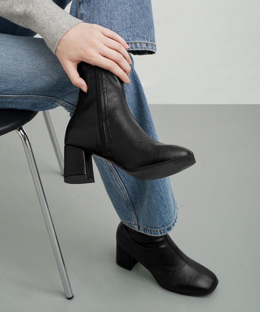 Chaakan Brina Mid-Heel Ankle Sock Boots 6.5Cm Bslts4A934 (B Type)